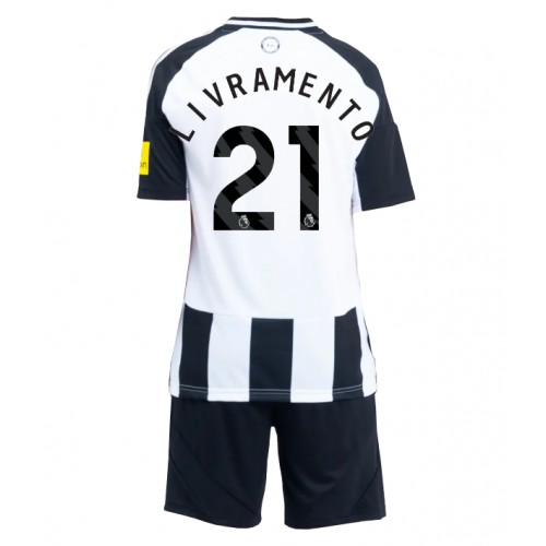 Fotbalové Dres Newcastle United Tino Livramento #21 Dětské Domácí 2024-25 Krátký Rukáv (+ trenýrky)